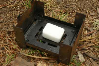 Esbit stove unfolded