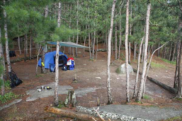 Site 359 tent setup