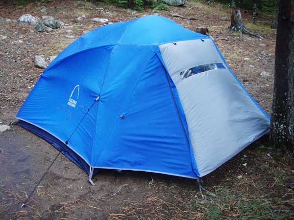 My tent in wind